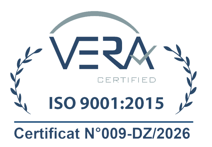 Badge de certification ISO 9001:2015 délivré à FPO Promotion par VERA Conformité